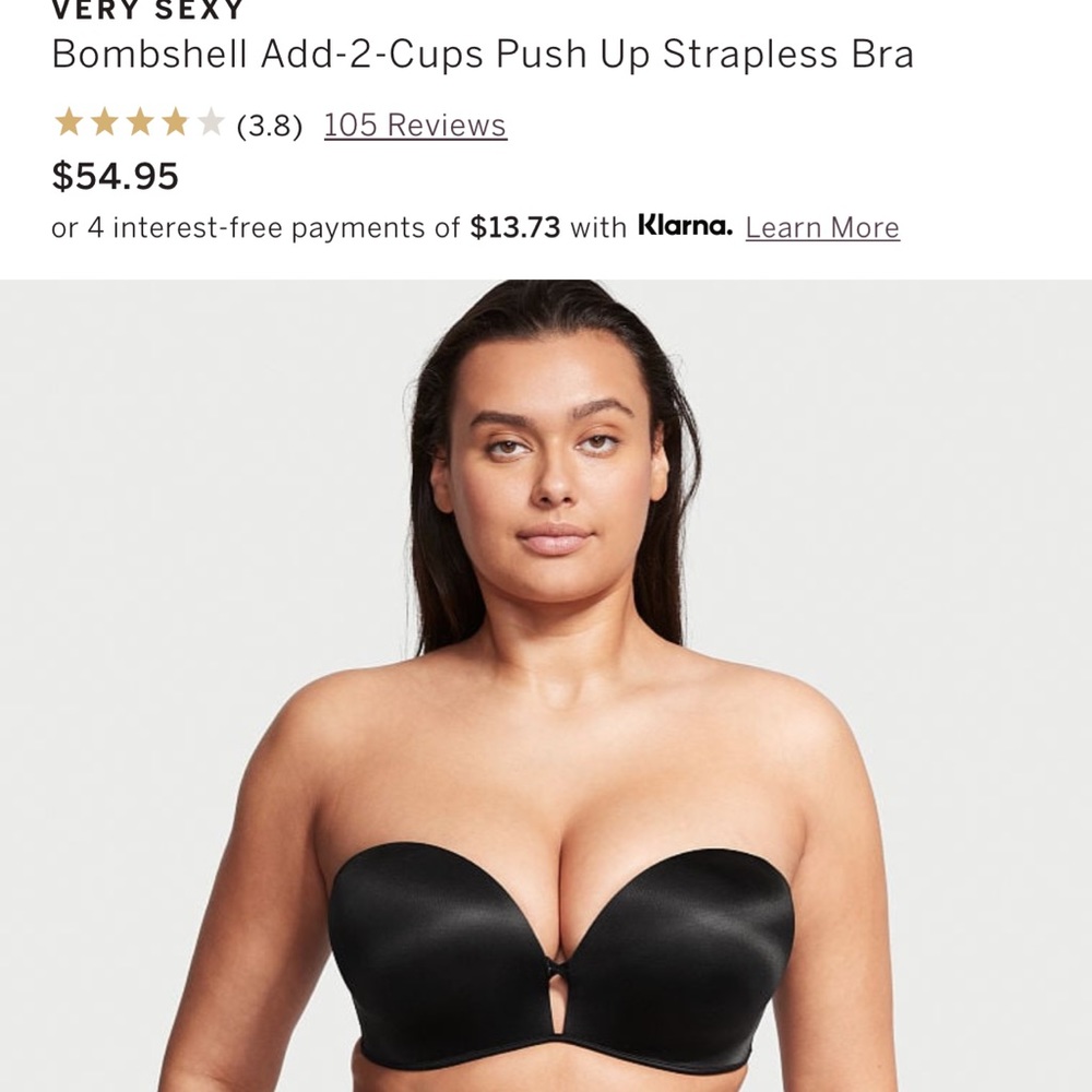 Victoria’s Secret Very Sexy Bombshell add-2-cups Push-Up Strapless bra